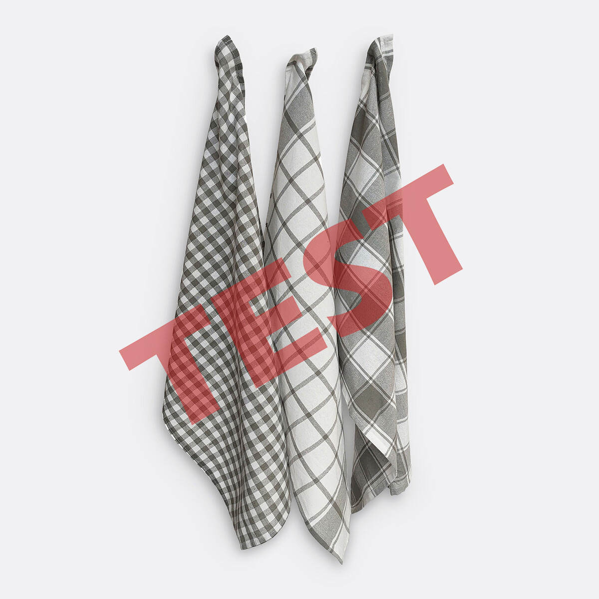 Lot de 3 torchons coton, Jenjla – Gris_1 Lot de 3 torchons coton, Jenjla – Gris_1